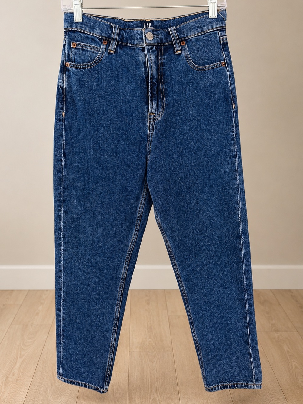 GAP Slim Cropped Boyfriend Jeans Women’s 4/27 Medium Wash 100% Cotton Denim